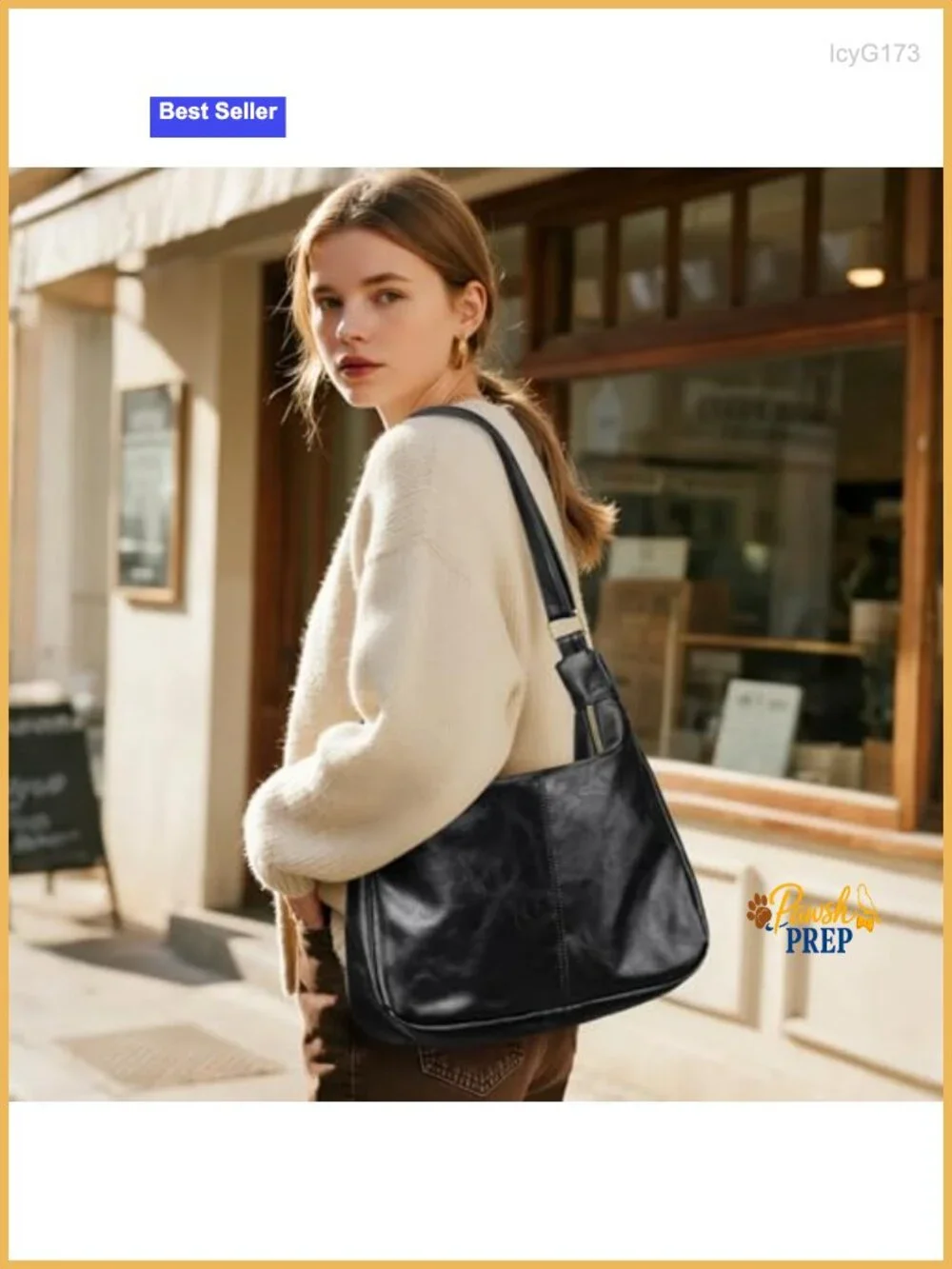 Slouchy Hobo Bag for Women Soft PU Leather Shoulder Handbag Adjustable Strap